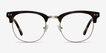 Borderline Tortoise Acetate, MetalEyeglass Frames from EyeBuyDirect, Front View