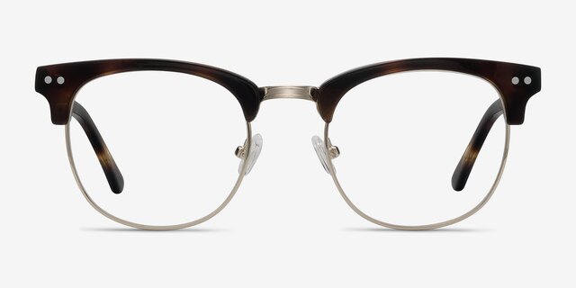 Borderline Tortoise Acetate-metalEyeglass Frames from EyeBuyDirect, Front View