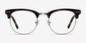 Borderline Tortoise Acetate-metalEyeglass Frames from EyeBuyDirect, Front View