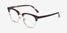 Borderline Tortoise Acetate-metalEyeglass Frames from EyeBuyDirect, Angle View