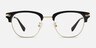 Identity Black Acetate-metalEyeglass Frames from EyeBuyDirect, Front View