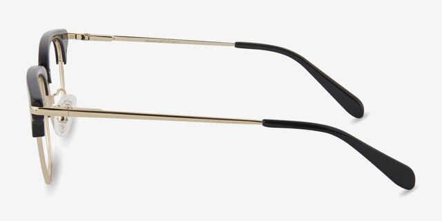 Identity Black Acetate-metalEyeglass Frames from EyeBuyDirect, Side View
