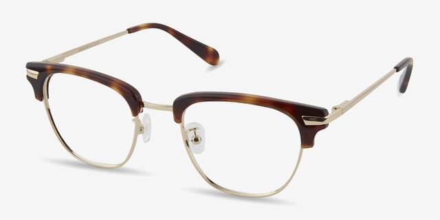 Identity Tortoise Acetate-metalEyeglass Frames from EyeBuyDirect, Angle View
