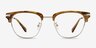 Identity Brown AcetateEyeglass Frames from EyeBuyDirect, Front View
