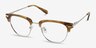 Identity Brown AcetateEyeglass Frames from EyeBuyDirect, Angle View