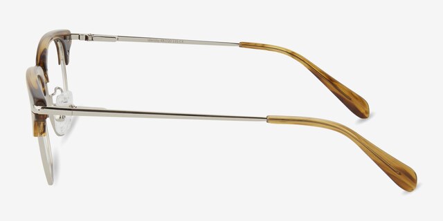 Identity Brown AcetateEyeglass Frames from EyeBuyDirect, Side View