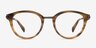 Ginger Brown Striped AcetateEyeglass Frames from EyeBuyDirect, Front View