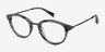 Ginger Gray Striped AcetateEyeglass Frames from EyeBuyDirect, Angle View