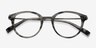 Ginger Gray Striped AcetateEyeglass Frames from EyeBuyDirect, Closed View