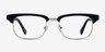 Levy Black AcetateEyeglass Frames from EyeBuyDirect, Front View