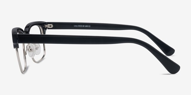 Levy Black AcetateEyeglass Frames from EyeBuyDirect, Side View