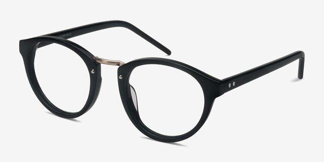 Rita Black AcetateEyeglass Frames from EyeBuyDirect, Angle View