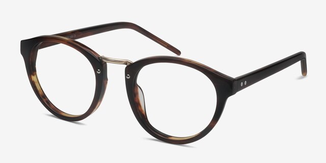 Rita Brown AcetateEyeglass Frames from EyeBuyDirect, Angle View