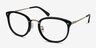 Sakura Black AcetateEyeglass Frames from EyeBuyDirect, Angle View
