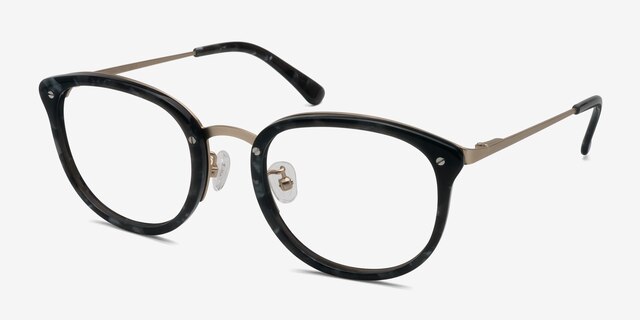 Sakura Gray Floral AcétateMontures de lunettes de vue d'EyeBuyDirect, Vue d'Angle