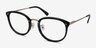Sakura Gray Floral AcétateMontures de lunettes de vue d'EyeBuyDirect, Vue d'Angle