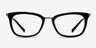 Marlene Black AcetateEyeglass Frames from EyeBuyDirect, Front View