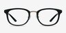 First Light Black AcetateEyeglass Frames from EyeBuyDirect, Front View