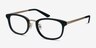 First Light Black AcetateEyeglass Frames from EyeBuyDirect, Angle View