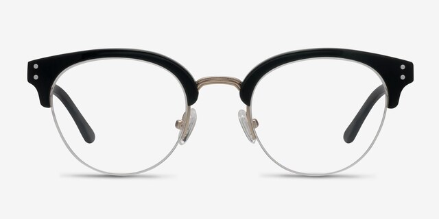 Eloise Black AcetateEyeglass Frames from EyeBuyDirect, Front View