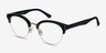 Eloise Black AcetateEyeglass Frames from EyeBuyDirect, Angle View