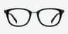 Synopsis Black Acetate-metalEyeglass Frames from EyeBuyDirect, Front View