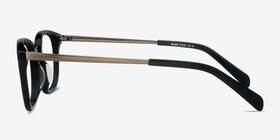 Synopsis Noir Acetate-metal Montures de lunettes de vue d'EyeBuyDirect, Vue de Côté