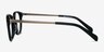 Synopsis Black Acetate-metalEyeglass Frames from EyeBuyDirect, Side View