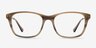 Hudson Brown Striped AcetateEyeglass Frames from EyeBuyDirect, Front View
