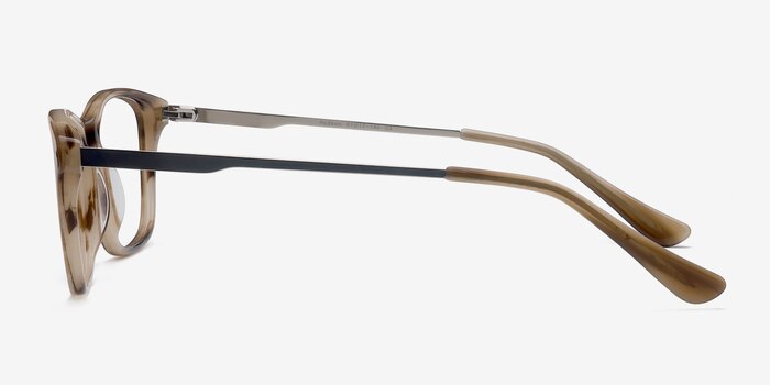 Hudson Brown Striped Acetate Eyeglass Frames from EyeBuyDirect