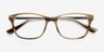 Hudson Brown Striped AcetateEyeglass Frames from EyeBuyDirect, Closed View