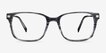 Motion Gray Striped Acetate, MetalEyeglass Frames from EyeBuyDirect, Front View