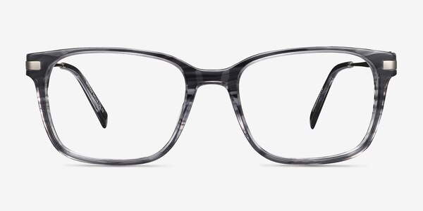 Motion Gray Striped Acetate-metal Montures de lunettes de vue