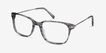 Motion Gray Striped Acetate, MetalEyeglass Frames from EyeBuyDirect, Angle View