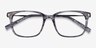 Motion Gray Striped Acetate-metalEyeglass Frames from EyeBuyDirect, Closed View