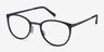 Alpha Noir AcétateMontures de lunettes de vue d'EyeBuyDirect, Vue d'Angle