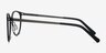 Alpha Noir AcétateMontures de lunettes de vue d'EyeBuyDirect, Vue de Côté