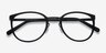 Alpha Noir AcétateMontures de lunettes de vue d'EyeBuyDirect, Vue Rapprochée