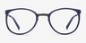 Alpha Navy AcetateEyeglass Frames from EyeBuyDirect, Front View