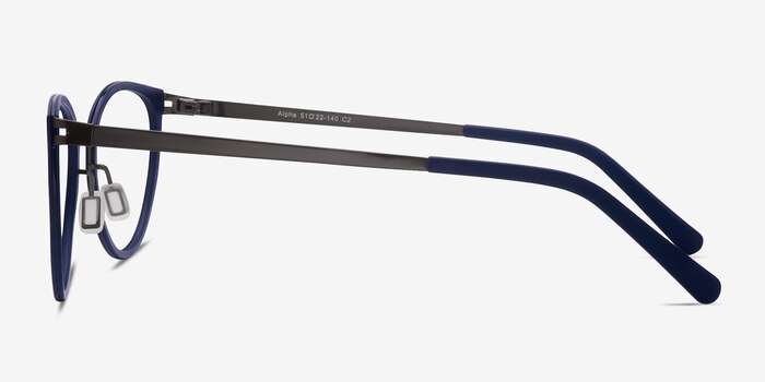 Alpha Navy Acetate Eyeglass Frames from EyeBuyDirect