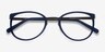 Alpha Navy AcetateEyeglass Frames from EyeBuyDirect, Closed View