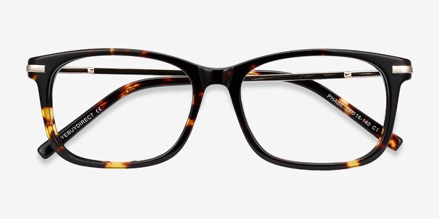 Phase Tortoise Acetate-metalEyeglass Frames from EyeBuyDirect, Closed View