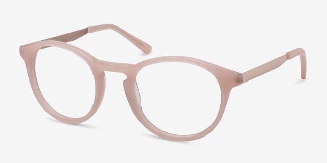 White Moon Pink Acetate-metalEyeglass Frames from EyeBuyDirect, Angle View