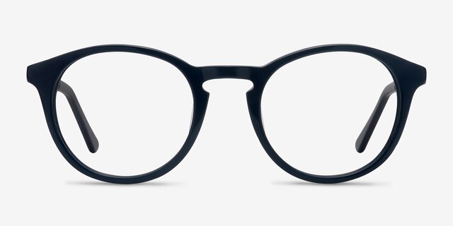 White Moon Navy AcetateEyeglass Frames from EyeBuyDirect, Front View