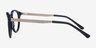 White Moon Navy AcetateEyeglass Frames from EyeBuyDirect, Side View