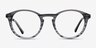 White Moon Blue Striped AcetateEyeglass Frames from EyeBuyDirect, Front View