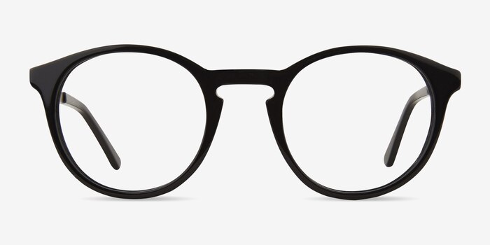 White Moon Black Acetate Eyeglass Frames from EyeBuyDirect