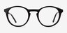 White Moon Black AcetateEyeglass Frames from EyeBuyDirect, Front View