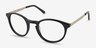 White Moon Black AcetateEyeglass Frames from EyeBuyDirect, Angle View