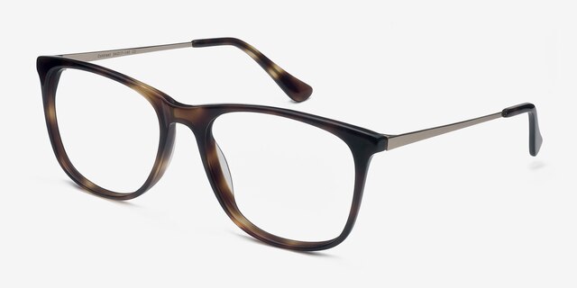 Contrast Tortoise Acetate-metalEyeglass Frames from EyeBuyDirect, Angle View